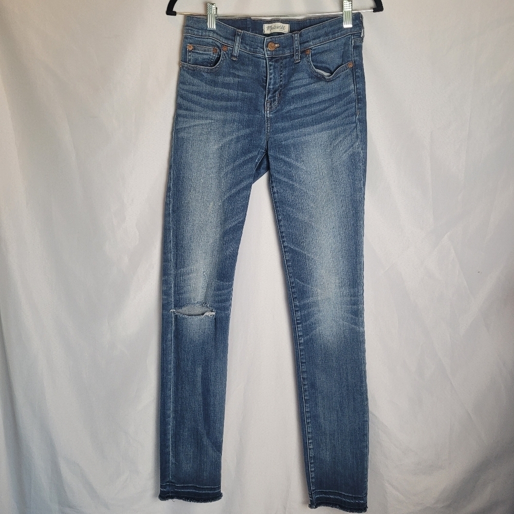 Madewell Alley Straight Raw Hem Jeans Women's Size 27